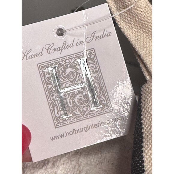 Stocking Ticking Striped Dark Grey Lined Hofburg interiors Holiday Gift Crafts - Picture 6 of 7